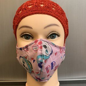 Handmade Face Mask Kids Size. 6-12Y Pattern-MK12